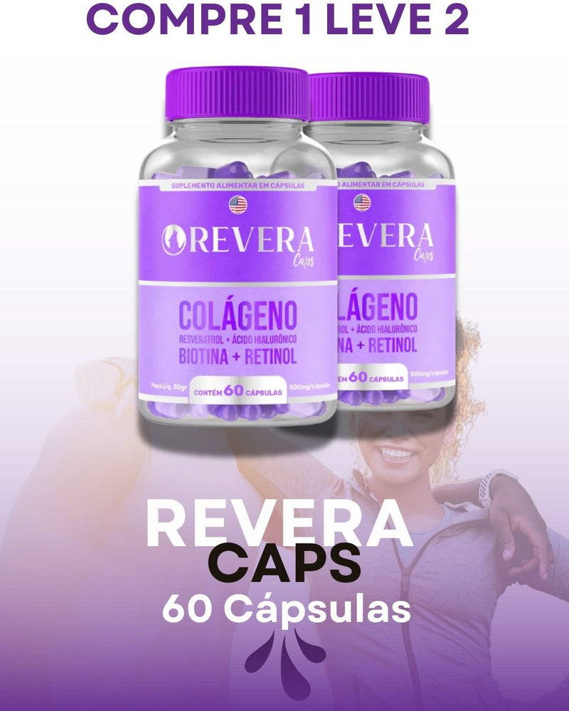 Compre 1 Leve 2 - Revera Caps 60 Cápsulas - Nanotecnologia para uma pele renovada e saudável + Frete Grátis