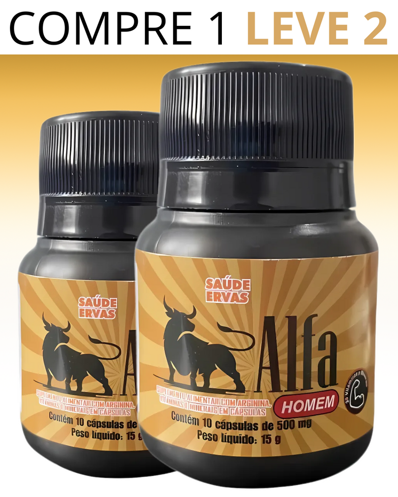Compre 1 Leve 2 - Alfa Homem -  Sua Potência Natural + Frete Grátis