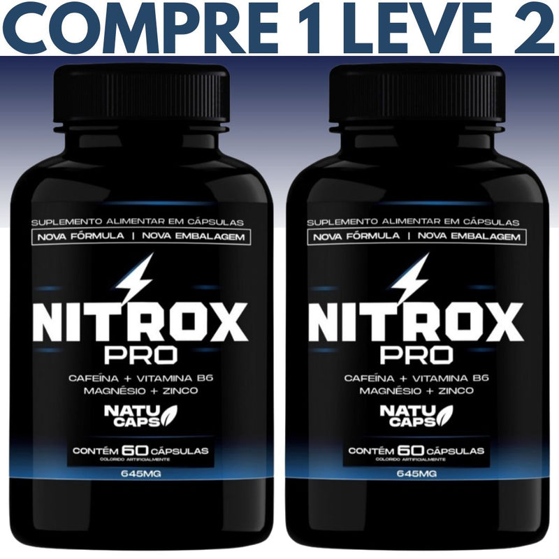 COMPRE 1 LEVE 2 - Nitrox Pro - 60 Cápsulas - Mais Energia e Resistência  + Frete Grátis