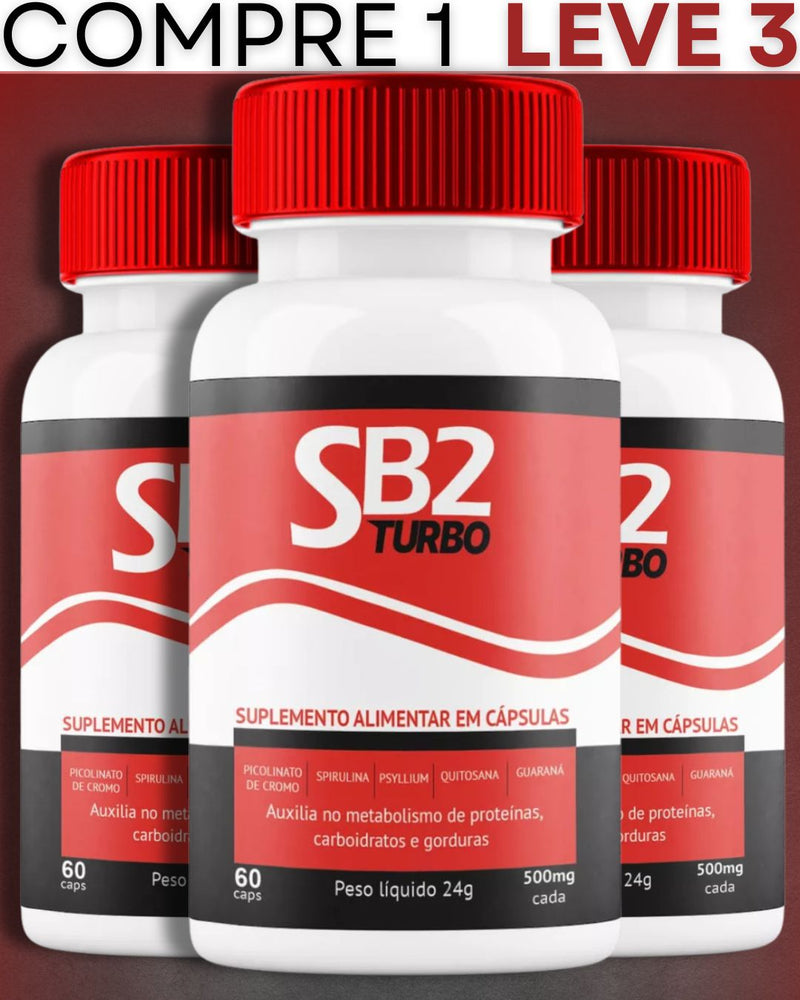 COMPRE 1 LEVE 3 - SB2 Turbo 60 Cápsulas -  Resultados rápidos e seguros + Frete Grátis